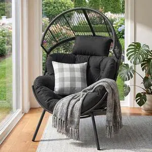 ONBRILL Egg Chair for Outdoor & Indoor, Patio Wicker Chair with Thick Cushion, Oversized Rattan Chairs for Balcony, Porch & Backyard, 550 LBS Heavy Duty & Comfy Basket Chairs for Living Room, Bedroom ONBRILL Egg Chair for Outdoor & Indoor, Patio Wicker Chair with Thick Cushion, Oversized Rattan Chairs for Balcony, Porch & Backyard, 550 LBS Heavy Duty & Comfy Basket Chairs for Living Room, Bedroom