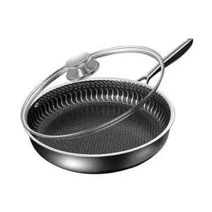 Fry Pan Omelet Pan Versatile Easy to Clean Nonstick with Lid Cooking Cookware for Buffet Household Hotel, 28CM Fry Pan Omelet Pan Versatile Easy to Clean Nonstick with Lid Cooking Cookware for Buffet Household Hotel, 28CM