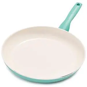 GreenPan Rio Healthy Ceramic Nonstick 12" Frying Pan Skillet, PFAS-Free, Dishwasher Safe, Turquoise GreenPan Rio Healthy Ceramic Nonstick 12" Frying Pan Skillet, PFAS-Free, Dishwasher Safe, Turquoise
