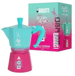 Bialetti Moka Express Squid Game©: Iconic Stovetop Espresso Maker, Moka Pot, Italian Coffee Maker, 6 Espresso Shots (9 oz - 270 ml), Aluminum Bialetti Moka Express Squid Game©: Iconic Stovetop Espresso Maker, Moka Pot, Italian Coffee Maker, 6 Espresso Shots (9 oz - 270 ml), Aluminum