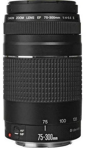 Canon EF 75-300mm f/4-5.6 III Telephoto Zoom Lens (Black) Canon EF 75-300mm f/4-5.6 III Telephoto Zoom Lens (Black)