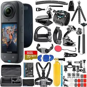 Bundle It Better Insta360 X5 - Waterproof 8K 360° Action Camera + 50-in-1 Accessory Kit + 128GB Card + More Bundle It Better Insta360 X5 - Waterproof 8K 360° Action Camera + 50-in-1 Accessory Kit + 128GB Card + More