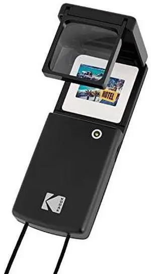 KODAK Magnifying Lighted Slide Viewer, Compact Portable 1.8x LED Backlight for Vintage 35mm Film Slides, Battery Operated, Neck Lanyard included KODAK Magnifying Lighted Slide Viewer, Compact Portable 1.8x LED Backlight for Vintage 35mm Film Slides, Battery Operated, Neck Lanyard included