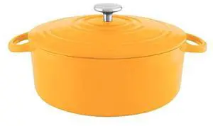 Chantal Cast Iron Dutch Oven, 7 qt, US Formulated Premium Enamel, Marigold Chantal Cast Iron Dutch Oven, 7 qt, US Formulated Premium Enamel, Marigold