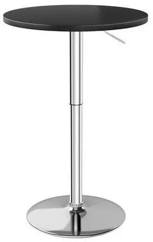 Furmax Bistro Pub Table Height Adjustable Round Bar Table 27.4-36 Inches, 360°Swivel Cocktail Table for Dining Room, Party, Café (1, Black-Silver) Furmax Bistro Pub Table Height Adjustable Round Bar Table 27.4-36 Inches, 360°Swivel Cocktail Table for Dining Room, Party, Café (1, Black-Silver)