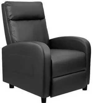Tuoze Modern PU Leather Recliners Chair Adjustable Home Theater Seating with Sofa Padded Cushion (Black), 72P0BK Tuoze Modern PU Leather Recliners Chair Adjustable Home Theater Seating with Sofa Padded Cushion (Black), 72P0BK