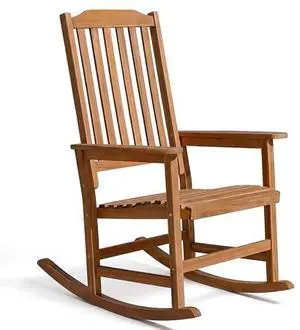 Devoko Outdoor Rocking Chair Acacia Wood Porch Rocking Chairs, Outdoor Chairs with Widened Armrest for Porch, Poolside, Balcony and Yard, Natural (1 Chair) Devoko Outdoor Rocking Chair Acacia Wood Porch Rocking Chairs, Outdoor Chairs with Widened Armrest for Porch, Poolside, Balcony and Yard, Natural (1 Chair)