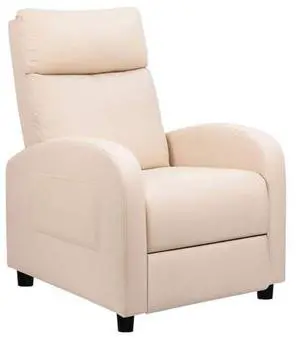 Tuoze Recliner Chair Modern PU Leather Recliners Chair Adjustable Home Theater Seating with Sofa Padded Cushion (Beige) Tuoze Recliner Chair Modern PU Leather Recliners Chair Adjustable Home Theater Seating with Sofa Padded Cushion (Beige)