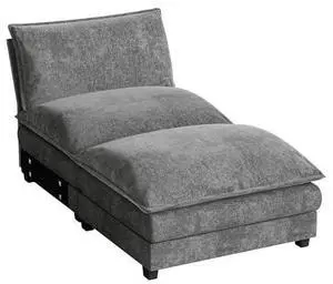Homall Modular Sectional Sofa, Sofa Couch with Reversible Ottoman, DIY Combination Chenille Deep Seat Cloud Couch for Living Room, Apartment (Light Grey, 1-Seat & 1-Ottoman) Homall Modular Sectional Sofa, Sofa Couch with Reversible Ottoman, DIY Combination Chenille Deep Seat Cloud Couch for Living Room, Apartment (Light Grey, 1-Seat & 1-Ottoman)