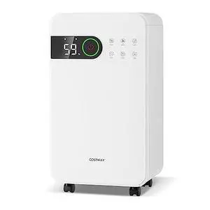 COSTWAY 2,500 Sq. Ft Dehumidifier for Basement, 32 Pints Home Dehumidifier with Wheels, Sleep Mode, 24H Timer, 3-Color LED Indicator Light & Child Safety Lock COSTWAY 2,500 Sq. Ft Dehumidifier for Basement, 32 Pints Home Dehumidifier with Wheels, Sleep Mode, 24H Timer, 3-Color LED Indicator Light & Child Safety Lock