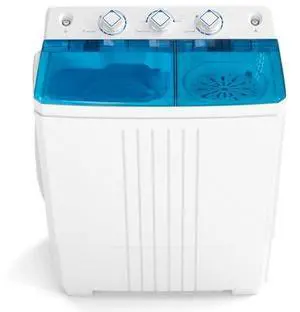 COSTWAY Portable Washing Machine, Twin Tub 20 Lbs Capacity with Drain Pump, Laundry Washer 12 Lbs and Spinner 8 Lbs with Timer Control, Perfect for Apartment Dorm RV, Blue+White COSTWAY Portable Washing Machine, Twin Tub 20 Lbs Capacity with Drain Pump, Laundry Washer 12 Lbs and Spinner 8 Lbs with Timer Control, Perfect for Apartment Dorm RV, Blue+White