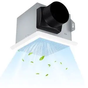 COSTWAY Bathroom Exhaust Fan, Ceiling Mount Ventilation Fan with Galvanized Sheet Housing, 4 Inch Duct Connector, 80 CFM 1.5 Sones Quiet Bath Vent Fan for Home, White COSTWAY Bathroom Exhaust Fan, Ceiling Mount Ventilation Fan with Galvanized Sheet Housing, 4 Inch Duct Connector, 80 CFM 1.5 Sones Quiet Bath Vent Fan for Home, White