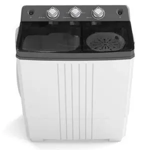 COSTWAY Portable Washing Machine, Twin Tub 20 Lbs Capacity with Drain Pump, Laundry Washer 12 Lbs and Spinner 8 Lbs with Timer Control, Perfect for Apartment Dorm RV, Grey+White COSTWAY Portable Washing Machine, Twin Tub 20 Lbs Capacity with Drain Pump, Laundry Washer 12 Lbs and Spinner 8 Lbs with Timer Control, Perfect for Apartment Dorm RV, Grey+White
