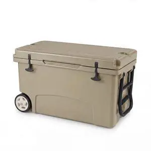 COSTWAY Portable Hard Cooler with 6-Day Ice Retention, Rolling Ice Chest, Telescoping Handle, Wheels, Dual Cup Holders, Built-in Ruler & Bottle Opener for Camping, Fishing, Beach COSTWAY Portable Hard Cooler with 6-Day Ice Retention, Rolling Ice Chest, Telescoping Handle, Wheels, Dual Cup Holders, Built-in Ruler & Bottle Opener for Camping, Fishing, Beach