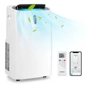 COSTWAY Portable Air Conditioner, 14000 BTU AC Unit with Cool, Fan, Heat & Dehumidifier, Alexa Voice-Enabled, with WiFi Smart App Control,Cools up to 700 Sq. Ft COSTWAY Portable Air Conditioner, 14000 BTU AC Unit with Cool, Fan, Heat & Dehumidifier, Alexa Voice-Enabled, with WiFi Smart App Control,Cools up to 700 Sq. Ft