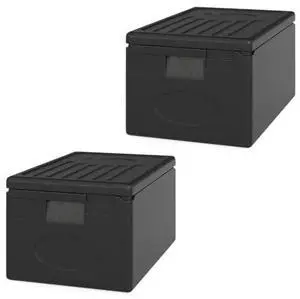 COSTWAY 49 Qt Insulated Food Pan Carrier, Non-Electrical Food Warmer with Built-in Handles & Stackable Design, Portable Food Warmer Hot Box for Catering, Camping, Restaurant (2) COSTWAY 49 Qt Insulated Food Pan Carrier, Non-Electrical Food Warmer with Built-in Handles & Stackable Design, Portable Food Warmer Hot Box for Catering, Camping, Restaurant (2)