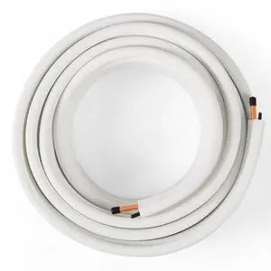 COSTWAY 50 Ft. Mini Split Line Set, 1/4&1/2 O.D. Copper Pipes Tubing with 3-Layer Insulation, Thickened PE Insulated Coil Line Extension Set for Mini Split Air Conditioner for Heat Pump System COSTWAY 50 Ft. Mini Split Line Set, 1/4&1/2 O.D. Copper Pipes Tubing with 3-Layer Insulation, Thickened PE Insulated Coil Line Extension Set for Mini Split Air Conditioner for Heat Pump System