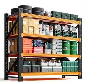 Letaya 3000LBS Heavy Duty Storage Shelves,70" H Metal Garage Shelving Units,4 Tier Large Tall Industrial Shelving,Adjustable Utility Rack Shelf for Warehouse,Basement (Orange, 48" W x 24" D x 70" H) Letaya 3000LBS Heavy Duty Storage Shelves,70" H Metal Garage Shelving Units,4 Tier Large Tall Industrial Shelving,Adjustable Utility Rack Shelf for Warehouse,Basement (Orange, 48" W x 24" D x 70" H)