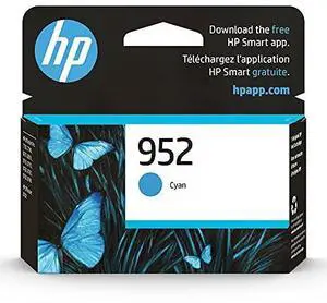 HP 952 Cyan Ink Cartridge | Works OfficeJet 8702, OfficeJet Pro 7720, 7740, 8210, 8710, 8720, 8730, 8740 Series | Eligible for Instant Ink | L0S49AN HP 952 Cyan Ink Cartridge | Works OfficeJet 8702, OfficeJet Pro 7720, 7740, 8210, 8710, 8720, 8730, 8740 Series | Eligible for Instant Ink | L0S49AN
