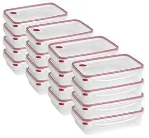 Sterilite Ultra-Seal 16 Cup Rectangle, Airtight Food Storage Container, Latching Lid, Microwave and Dishwasher Safe, Clear With Blue Gasket, 16-Pack Sterilite Ultra-Seal 16 Cup Rectangle, Airtight Food Storage Container, Latching Lid, Microwave and Dishwasher Safe, Clear With Blue Gasket, 16-Pack