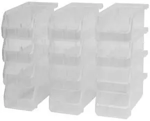 ReadySpace Plastic Containers for Organizing and Storage Bins for Drawers, Desks, Office Organization, and Garage, Stackable Bins, Small (3" x 7" x 4"), 12-Pack, Clear ReadySpace Plastic Containers for Organizing and Storage Bins for Drawers, Desks, Office Organization, and Garage, Stackable Bins, Small (3" x 7" x 4"), 12-Pack, Clear