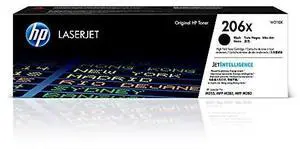 HP 206X Black Toner Cartridge | Works with Color LaserJet Pro M255, MFP M282, M283 Series | W2110X HP 206X Black Toner Cartridge | Works with Color LaserJet Pro M255, MFP M282, M283 Series | W2110X