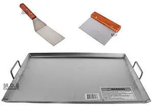 Griddle Flat Top Stainless Steel Grill Plancha Chef Pro Cooking Comal Heavy Duty 19 1/2"x13" Griddle Flat Top Stainless Steel Grill Plancha Chef Pro Cooking Comal Heavy Duty 19 1/2"x13"
