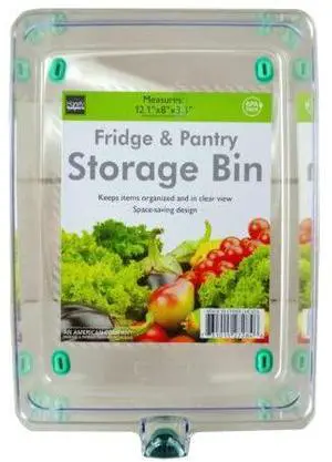 Kole Imports Handy Fridge and Pantry Storage Bin, 12.1" x 8" x 3.3", Clear Kole Imports Handy Fridge and Pantry Storage Bin, 12.1" x 8" x 3.3", Clear