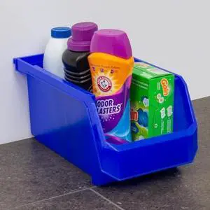 ReadySpace Plastic Containers for Organizing and Storage Bins for Closet, Kitchen, Office, Garage or Pantry Organization, Stackable Bins, Large (14.8" x 8" x 7"), 6-Pack, Blue ReadySpace Plastic Containers for Organizing and Storage Bins for Closet, Kitchen, Office, Garage or Pantry Organization, Stackable Bins, Large (14.8" x 8" x 7"), 6-Pack, Blue