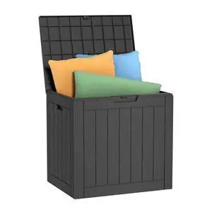 36 Gallon Outdoor Deck Box, Lockable Waterproof Outdoor Storage Boxes For Garden Tools,Indoor Cushions,Accessories Outside Storage Resin Weatherproof Container(Black) 36 Gallon Outdoor Deck Box, Lockable Waterproof Outdoor Storage Boxes For Garden Tools,Indoor Cushions,Accessories Outside Storage Resin Weatherproof Container(Black)