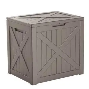 38 Gallon Outdoor Deck Box, Lockable Waterproof Outdoor Storage Boxes For Garden Tools,Indoor Cushions,Accessories Outside Storage Resin Weatherproof Container(Grey) 38 Gallon Outdoor Deck Box, Lockable Waterproof Outdoor Storage Boxes For Garden Tools,Indoor Cushions,Accessories Outside Storage Resin Weatherproof Container(Grey)