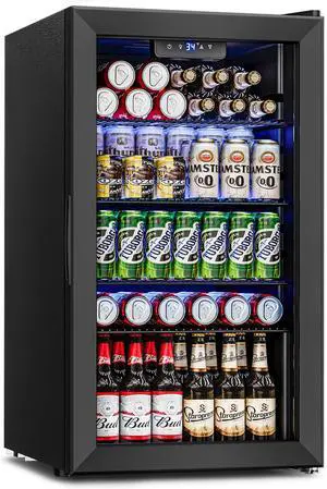 Wine Cooler Refrigerator - 26 Bottle 126 Can Mini Wine Fridge with Glass Door for Beer Soda Water Drink, Small Wine Cellar Beverage Refrigerator for Bedroom Office Home Bar Dorm, 3.2 Cu.Ft Wine Cooler Refrigerator - 26 Bottle 126 Can Mini Wine Fridge with Glass Door for Beer Soda Water Drink, Small Wine Cellar Beverage Refrigerator for Bedroom Office Home Bar Dorm, 3.2 Cu.Ft