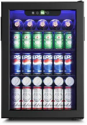 Wine Cooler Refrigerator - 24 Bottle 95 Can Mini Wine Fridge with Glass Door for Beer Soda Water Drink, Small Wine Cellar Beverage Refrigerator for Bedroom Office Home Bar Dorm, 2.6 Cu.Ft Wine Cooler Refrigerator - 24 Bottle 95 Can Mini Wine Fridge with Glass Door for Beer Soda Water Drink, Small Wine Cellar Beverage Refrigerator for Bedroom Office Home Bar Dorm, 2.6 Cu.Ft