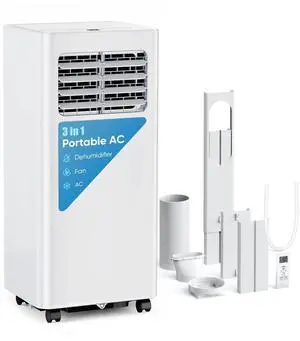 10,000 BTU Portable Air Conditioner - Cools 450 Sq. Ft., 3-in-1 Portable AC Unit with Cool/Fan/Dehumidifier/Sleep, Quiet AC with LED Display, Remote & 24H Timer, for Bedroom, Dorm, Apartment 10,000 BTU Portable Air Conditioner - Cools 450 Sq. Ft., 3-in-1 Portable AC Unit with Cool/Fan/Dehumidifier/Sleep, Quiet AC with LED Display, Remote & 24H Timer, for Bedroom, Dorm, Apartment