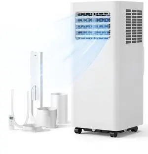 8000 BTU Portable Air Conditioner, 3-in-1 Cools 350 Sq.Ft, Quiet AC with Fan & Dehumidifier, LED Display, Remote, 24H Timer, Window Kit, for Bedroom/Office/Dorms 8000 BTU Portable Air Conditioner, 3-in-1 Cools 350 Sq.Ft, Quiet AC with Fan & Dehumidifier, LED Display, Remote, 24H Timer, Window Kit, for Bedroom/Office/Dorms