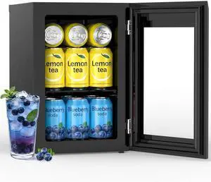 Commercial Beverage Refrigerator 24-Can Mini Fridge, Countertop Wine Cooler Small Adjustable Digital Thermostat, LED Light, Freestanding Countertop Drink Refrigerator for Home, Bar & Office Commercial Beverage Refrigerator 24-Can Mini Fridge, Countertop Wine Cooler Small Adjustable Digital Thermostat, LED Light, Freestanding Countertop Drink Refrigerator for Home, Bar & Office
