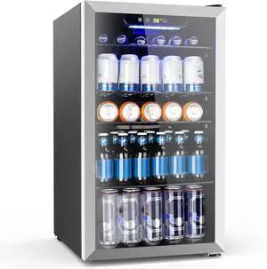 Mini Fridge 130 Can Beverage Refrigerator Cooler, 3.1 Cu.Ft Drink Fridge Silver Glass Door for Soda Wine Beer, Digital Temperature Control Cooler for Home,Bar Mini Fridge 130 Can Beverage Refrigerator Cooler, 3.1 Cu.Ft Drink Fridge Silver Glass Door for Soda Wine Beer, Digital Temperature Control Cooler for Home,Bar