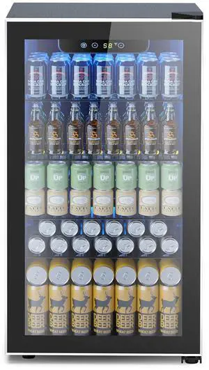 Mini Fridge 130 Can Beverage Refrigerator Cooler, 3.2 Cu.Ft Drink Fridge for Soda Wine Beer, Adjustable Temperature Control for Home Office, Black Mini Fridge 130 Can Beverage Refrigerator Cooler, 3.2 Cu.Ft Drink Fridge for Soda Wine Beer, Adjustable Temperature Control for Home Office, Black