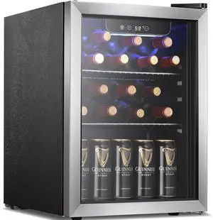 68 Can Beverage Refrigerator,Mini Fridge with with Stainless Steel Glass Door, Digital Temperature Display,Electronic Temperature Control, 1.7Cu.ft Silver 68 Can Beverage Refrigerator,Mini Fridge with with Stainless Steel Glass Door, Digital Temperature Display,Electronic Temperature Control, 1.7Cu.ft Silver