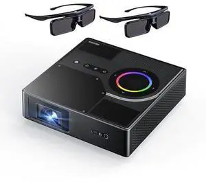 NexiGo Nova Mini Bundle, Portable Laser Projector, Google TV w/Netflix, 1080p FHD, 1200 Lumens, 15000:1 Contrast w/SAE, 3D, Auto Setup, 150" Display, 8W Dolby Audio, with DLP Link 3D Glasses(2 Pack) NexiGo Nova Mini Bundle, Portable Laser Projector, Google TV w/Netflix, 1080p FHD, 1200 Lumens, 15000:1 Contrast w/SAE, 3D, Auto Setup, 150" Display, 8W Dolby Audio, with DLP Link 3D Glasses(2 Pack)