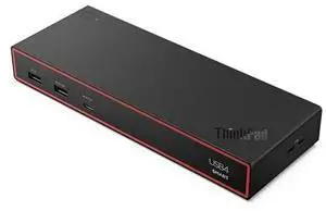 Lenovo ThinkPad USB 4 Smart Dock 5500 w/ 135W Adapter, Supports up to 4 Displays, 100W Power to Laptop, Integrated USB4 Cable, Eclipse Black Lenovo ThinkPad USB 4 Smart Dock 5500 w/ 135W Adapter, Supports up to 4 Displays, 100W Power to Laptop, Integrated USB4 Cable, Eclipse Black