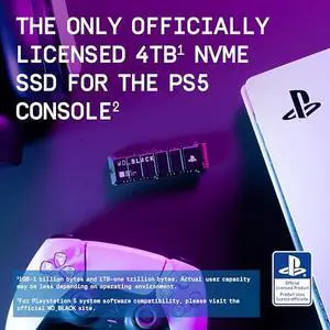 WD_BLACK 4TB SN850P NVMe M.2 SSD Officially Licensed Storage Expansion for PS5 Consoles, up to 7,300MB/s, with heatsink - WDBBYV0040BNC-WRSN,Black WD_BLACK 4TB SN850P NVMe M.2 SSD Officially Licensed Storage Expansion for PS5 Consoles, up to 7,300MB/s, with heatsink - WDBBYV0040BNC-WRSN,Black