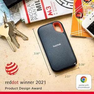SANDISK 4TB Extreme Portable SSD (Old Model) - Up to 1050MB/s, USB-C, USB 3.2 Gen 2, IP65 Water and Dust Resistance, Updated Firmware - External Solid State Drive - SDSSDE61-4T00-G25 SANDISK 4TB Extreme Portable SSD (Old Model) - Up to 1050MB/s, USB-C, USB 3.2 Gen 2, IP65 Water and Dust Resistance, Updated Firmware - External Solid State Drive - SDSSDE61-4T00-G25