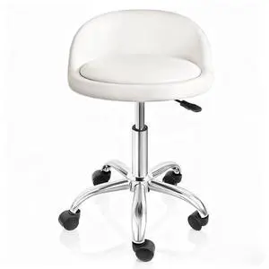 SUPER DEAL Adjustable Height Hydraulic Rolling Swivel Stool Tattoo Facial Massage Spa Salon Medical Stool with Back Rest (White) SUPER DEAL Adjustable Height Hydraulic Rolling Swivel Stool Tattoo Facial Massage Spa Salon Medical Stool with Back Rest (White)
