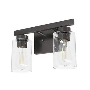 Hunter Fan Company 13076 Hartland Vanity Lighting, 2, Noble Bronze Hunter Fan Company 13076 Hartland Vanity Lighting, 2, Noble Bronze