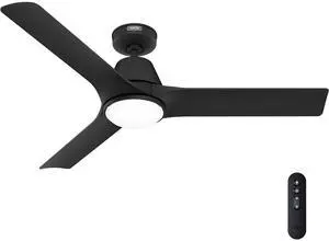 Hunter Aeronaut Indoor/Outdoor Ceiling Fan With Light, Remote, 52-inch (Matte Black) Hunter Aeronaut Indoor/Outdoor Ceiling Fan With Light, Remote, 52-inch (Matte Black)