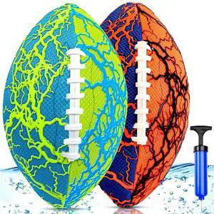Pool Beach Water Football - 2Pack Strong Grip Waterproof Football for All-Weather Play Pool Toys Beach Games Outdoor Sports Toy Christmas Birthday Gifts for Kids Boys Teens Adults Pool Beach Water Football - 2Pack Strong Grip Waterproof Football for All-Weather Play Pool Toys Beach Games Outdoor Sports Toy Christmas Birthday Gifts for Kids Boys Teens Adults