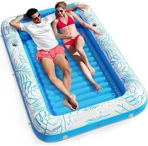 Inflatable Tanning Pool Lounger Float - Jasonwell 4 in 1 Sun Tan Tub Sunbathing Pool Lounge Raft Floatie Toys Water Filled Tanning Bed Mat Pad for Adult Blow Up Kiddie Pool Kids Ball Pit Pool (XXL) Inflatable Tanning Pool Lounger Float - Jasonwell 4 in 1 Sun Tan Tub Sunbathing Pool Lounge Raft Floatie Toys Water Filled Tanning Bed Mat Pad for Adult Blow Up Kiddie Pool Kids Ball Pit Pool (XXL)