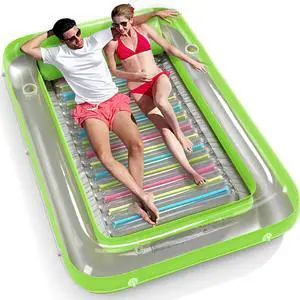 Inflatable Tanning Pool Lounger Float - Jasonwell 4 in 1 Sun Tan Tub Sunbathing Pool Lounge Raft Floatie Toys Water Filled Tanning Bed Mat Pad for Adult Blow Up Kiddie Pool Kids Ball Pit (GR, XXL) Inflatable Tanning Pool Lounger Float - Jasonwell 4 in 1 Sun Tan Tub Sunbathing Pool Lounge Raft Floatie Toys Water Filled Tanning Bed Mat Pad for Adult Blow Up Kiddie Pool Kids Ball Pit (GR, XXL)