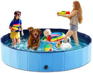 Jasonwell Foldable Dog Pool Collapsible Hard Plastic Dog Swimming Pool Portable Kiddie Pool Pet Pool Doggie Wading Pool Bath Tub for Puppy Small Medium Large Dogs Cats and Kids 87" Jasonwell Foldable Dog Pool Collapsible Hard Plastic Dog Swimming Pool Portable Kiddie Pool Pet Pool Doggie Wading Pool Bath Tub for Puppy Small Medium Large Dogs Cats and Kids 87"